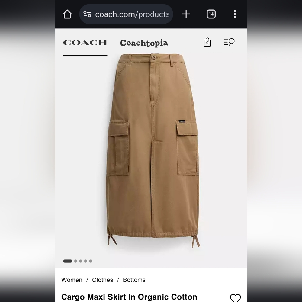 COACH Cargo maxi SKIRT